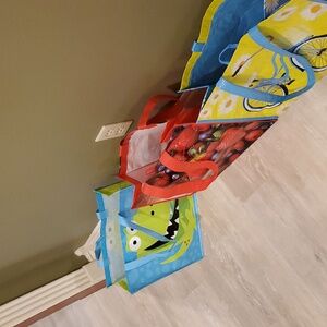 Floral Canvas Tote and Three Reusable Bags